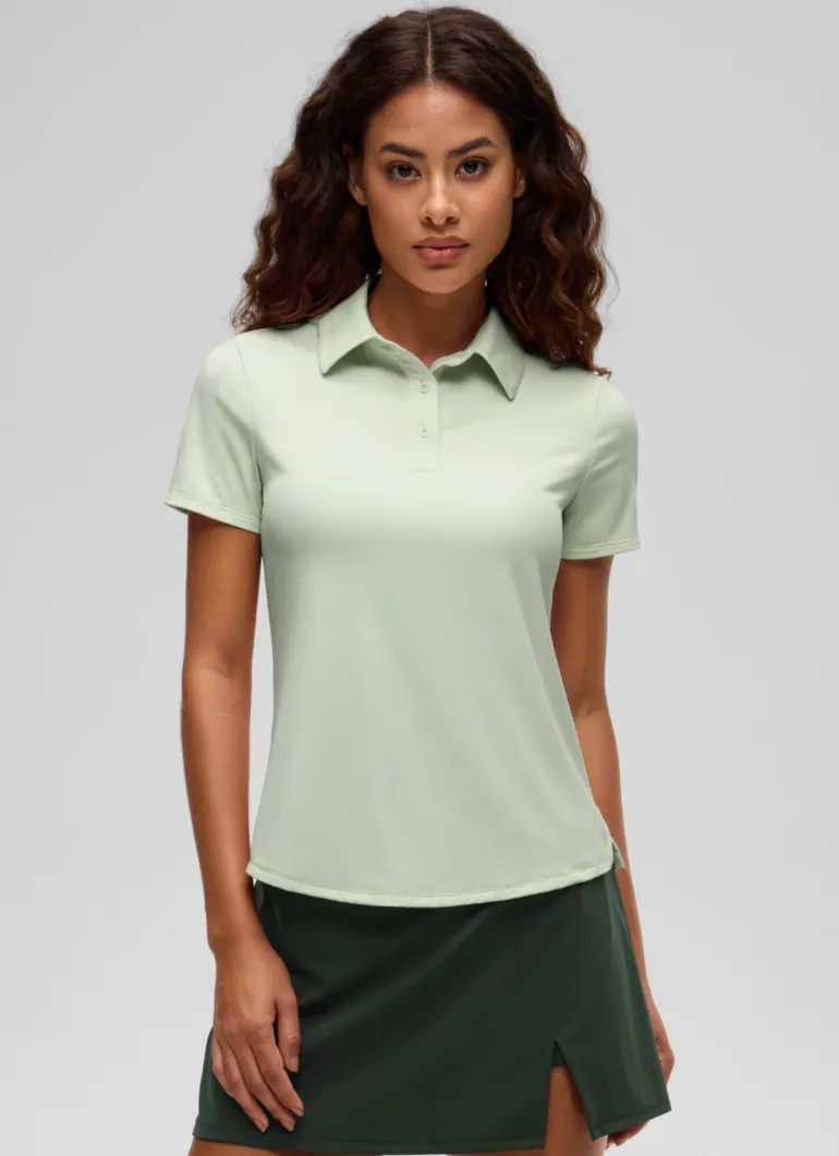 Hip Length Polo Slim Fit Short Sleeve