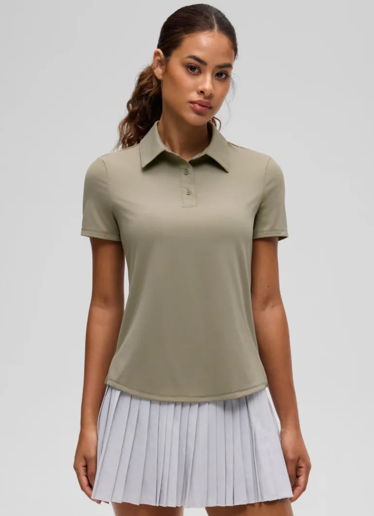 Hip Length Polo Slim Fit Short Sleeve
