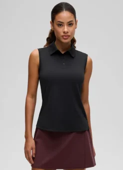 Hip Length Slim Fit Sleeveless Polo