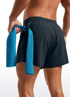2 in 1 Side Split Dolphin Shorts 4'' with Pockets