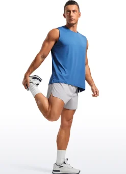 2 in 1 Side Split Dolphin Shorts 4'' with Pockets