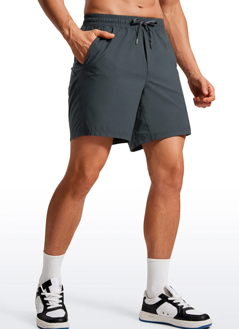 Lightweight Athletic Pocketed Shorts 7''- Linerless