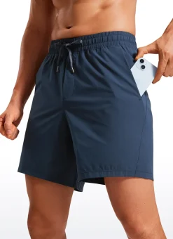 Lightweight Athletic Pocketed Shorts 7''- Linerless