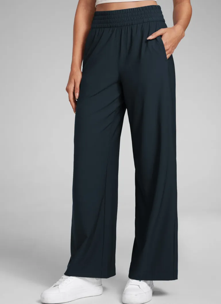 Lightweight Drapey Wide Leg Casual Pant 28"