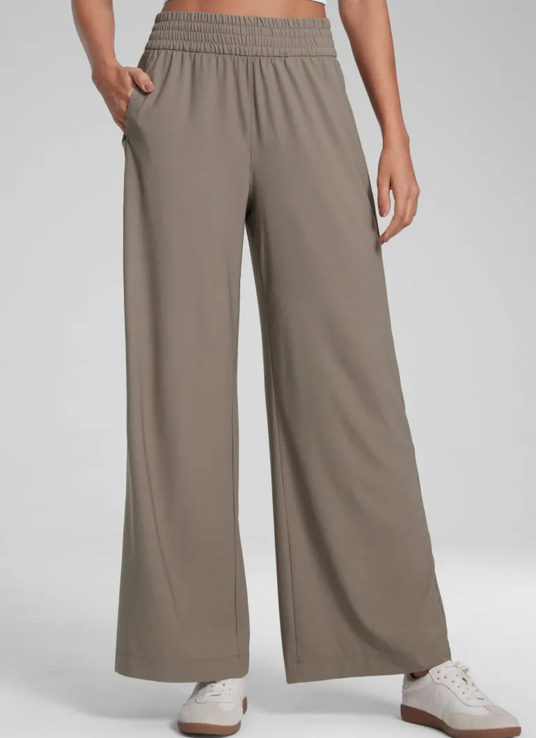Lightweight Drapey Wide Leg Casual Pant 28"
