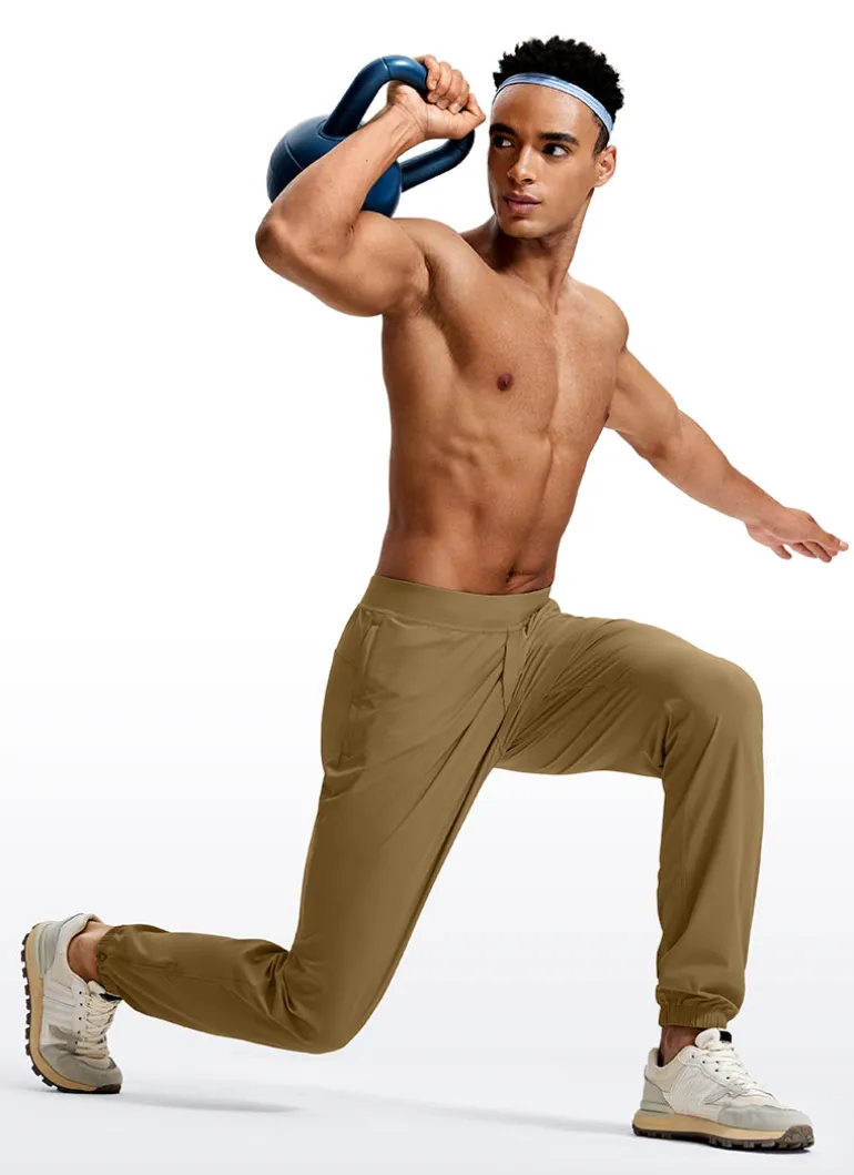 Lightweight Quick Dry Slim-Fit Joggers 31"-Zipper Pockets