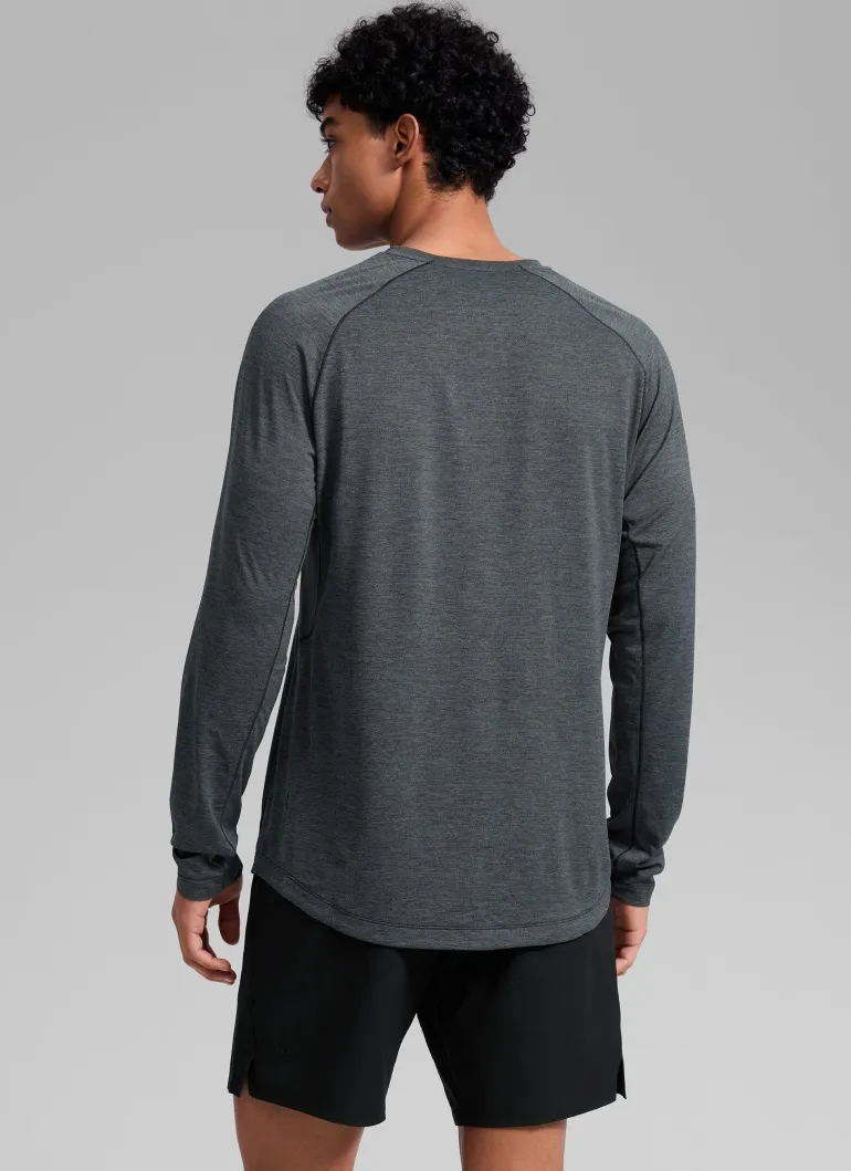 Lightweight Rounded Scallop Bottom Long Sleeves