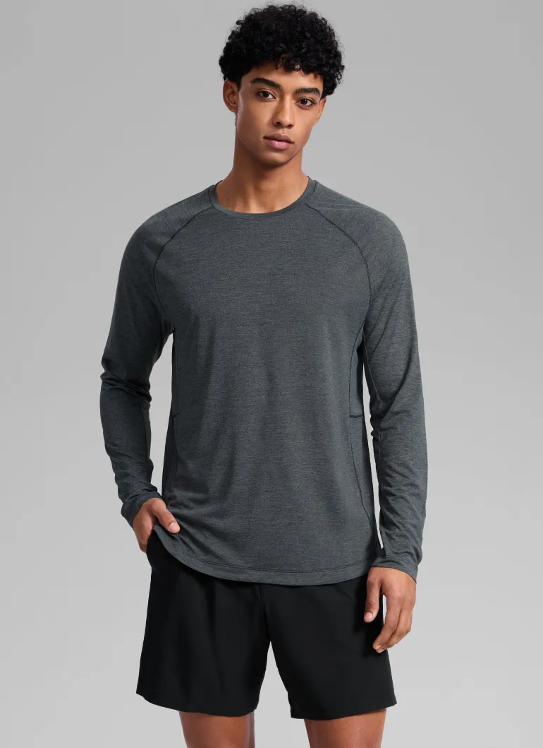 Lightweight Rounded Scallop Bottom Long Sleeves