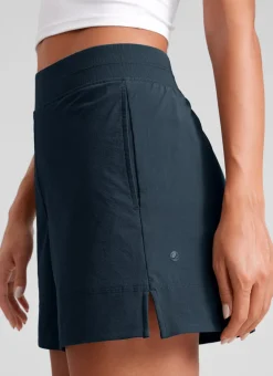 Linerless High Rise V Slit Pocket Shorts 4