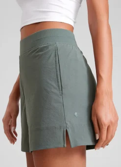 Linerless High Rise V Slit Pocket Shorts 4