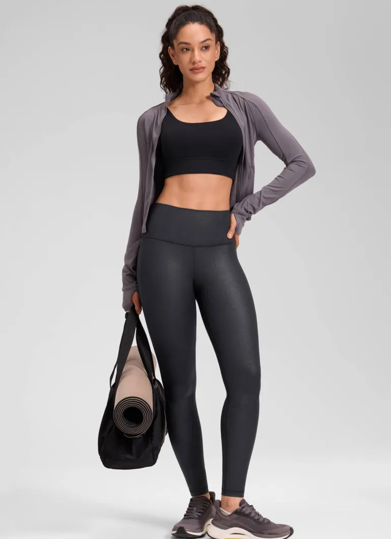 Matte Faux Leather Legging 28''
