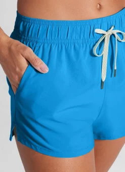 Mid Rise Side Splits Liner Pocket Shorts 3