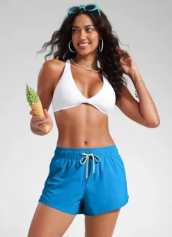 Mid Rise Side Splits Liner Pocket Shorts 3