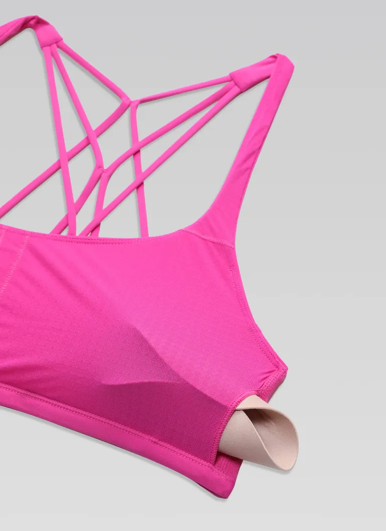Nakedfeel Low Cut Strappy Bra (6 Straps)