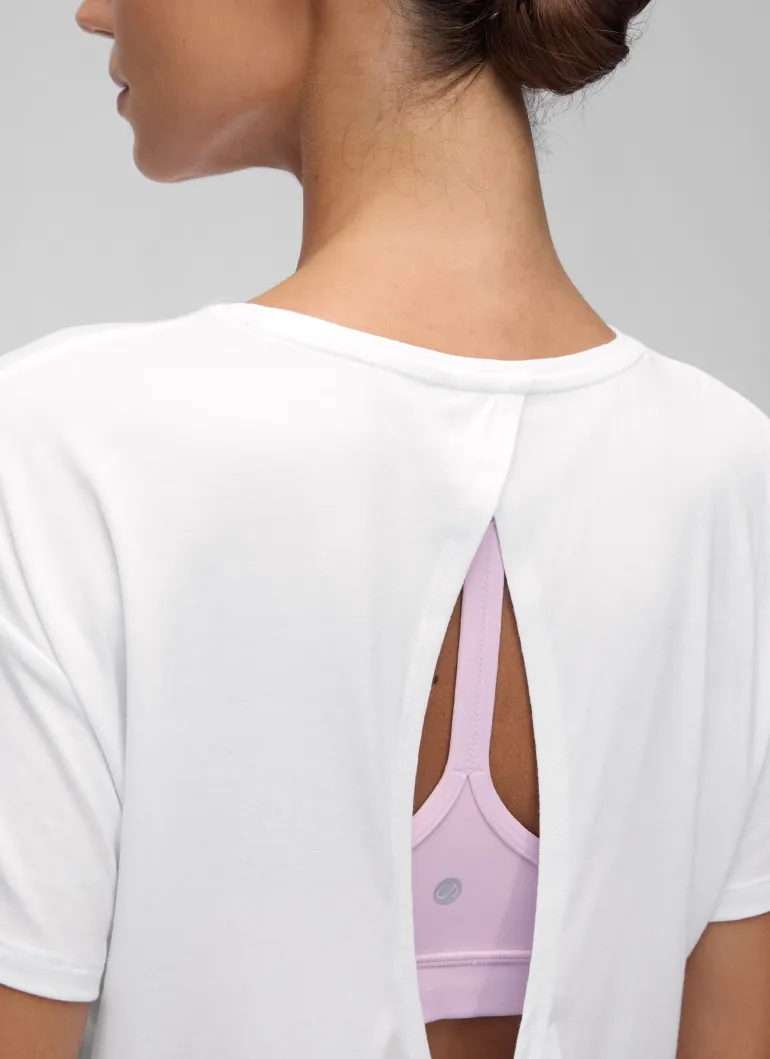 Open Back Cropped Short Sleeve