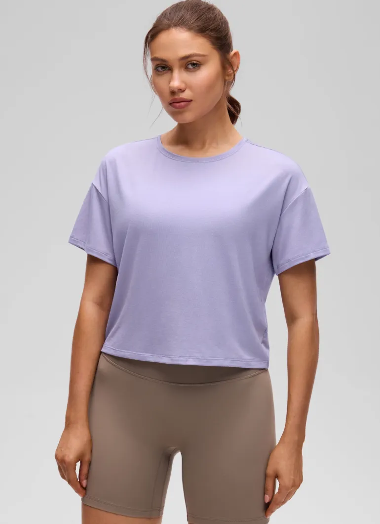 Open Back Cropped Short Sleeve