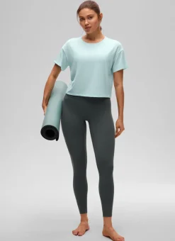 Open Back Cropped Short Sleeve