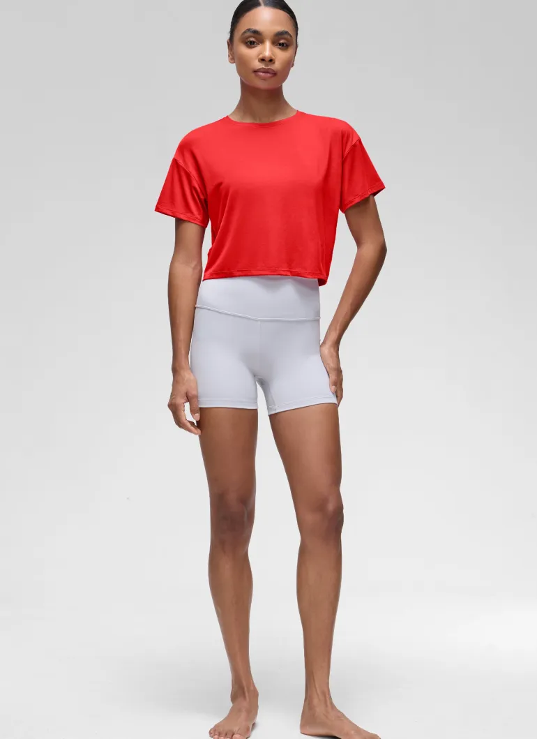Open Back Cropped Short Sleeve