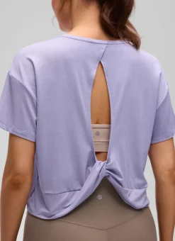 Open Back Cropped Short Sleeve