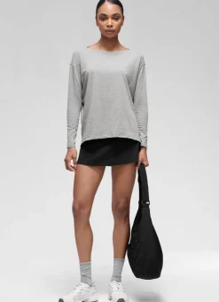 Pima Cotton Boat Neck Long Sleeve