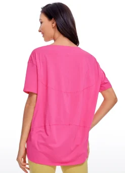 Pima Cotton Boat Neck Short Sleeve
