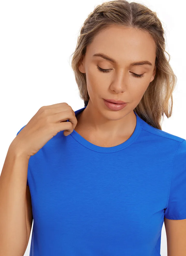 Pima Cotton Classic-Fit Cropped Short Sleeve