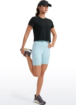 Pima Cotton Classic-Fit Cropped Short Sleeve
