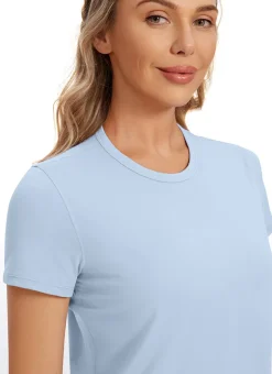 Pima Cotton Classic-Fit Cropped Short Sleeve