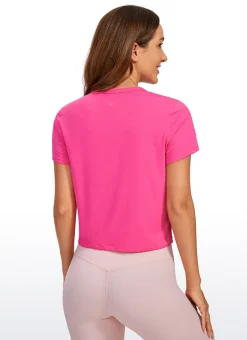 Pima Cotton Classic-Fit Cropped Short Sleeve