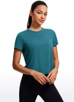 Pima Cotton Classic-Fit Cropped Short Sleeve