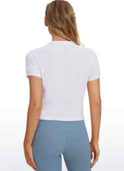 Pima Cotton Classic-Fit Cropped Short Sleeve
