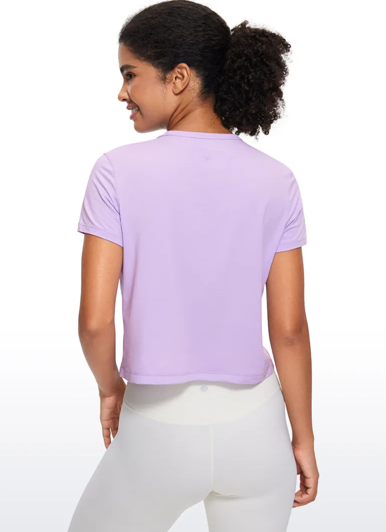 Pima Cotton Classic-Fit Cropped Short Sleeve