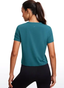 Pima Cotton Classic-Fit Cropped Short Sleeve