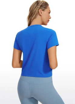 Pima Cotton Classic-Fit Cropped Short Sleeve