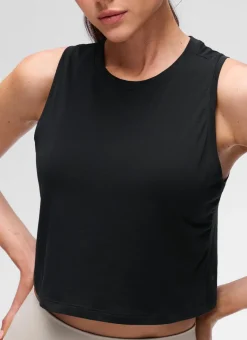 Pima Cotton Crewneck Crop Tank