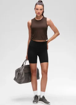 Pima Cotton Crewneck Crop Tank