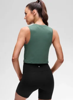 Pima Cotton Crewneck Crop Tank