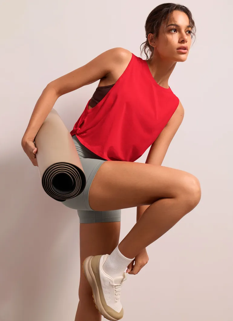 Pima Cotton Crop Deep Armhole Tank
