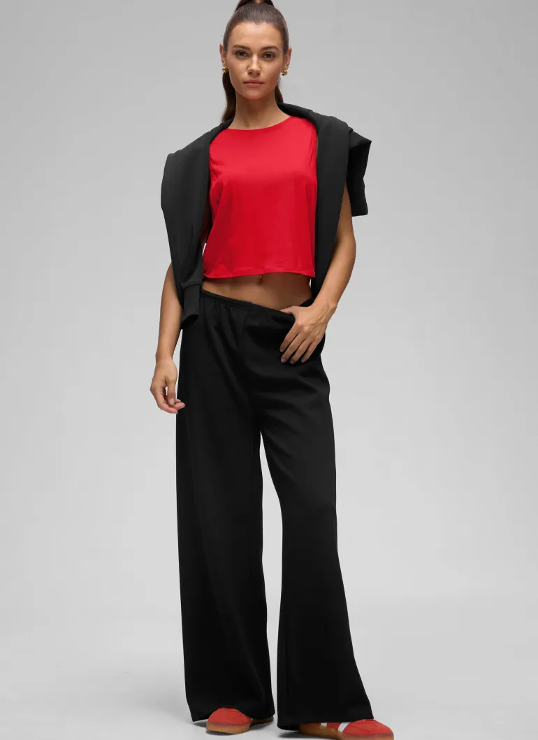 Pima Cotton Crop Deep Armhole Tank