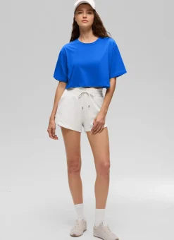 Pima Cotton Cropped Short Sleeve