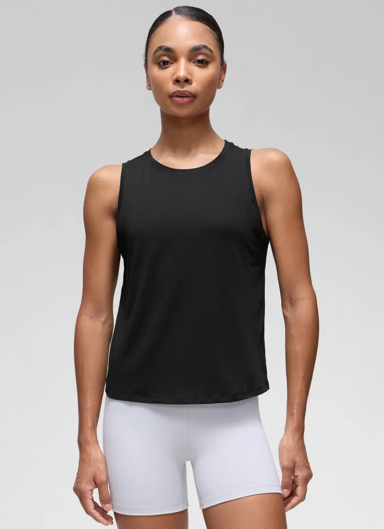 Pima Cotton Crop Round Neck Tank