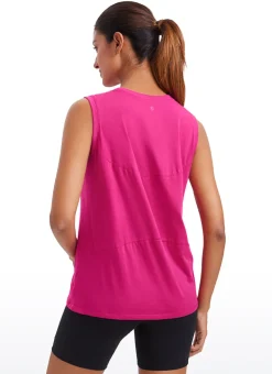 Pima Cotton Hip Length High Neck Tank