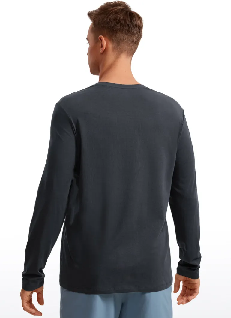 Pima Cotton Pro Long Sleeves Round Neck