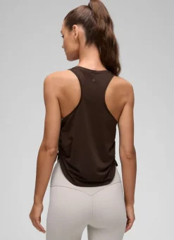 Pima Cotton Racerback Ruched Side Tank