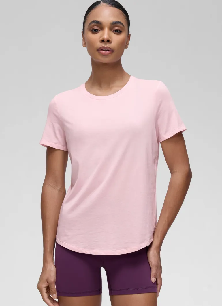 Pima Cotton Round Neck Short Sleeve