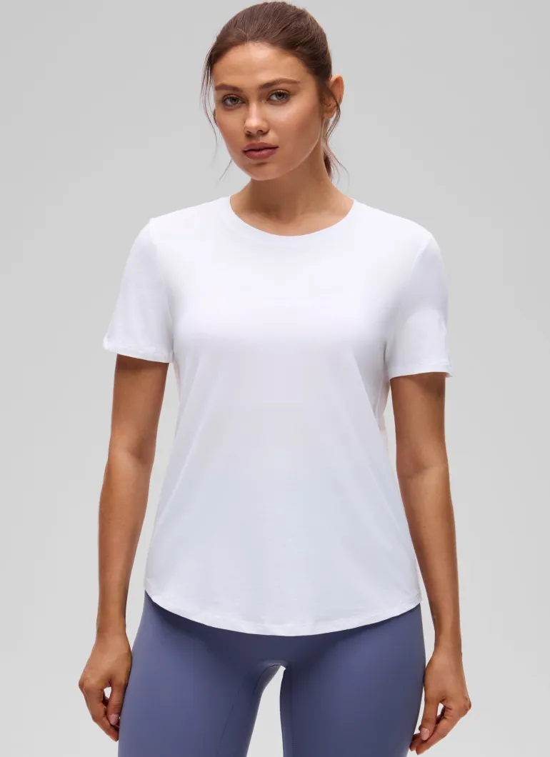 Pima Cotton Round Neck Short Sleeve