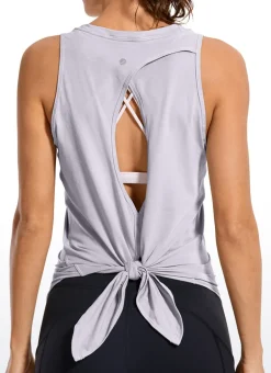 Pima Cotton Split Open Back Tank