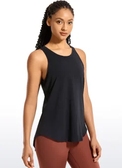 Pima Cotton Split Open Back Tank