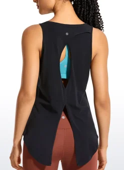 Pima Cotton Split Open Back Tank