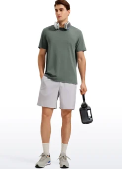 Pima Cotton T-Shirts Short Sleeve Crew Neck